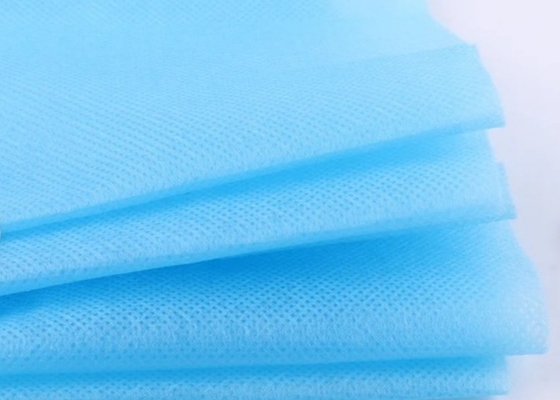 Breathable Blue PP Non Woven Fabric 42gsm For Disposable Isolation Gown