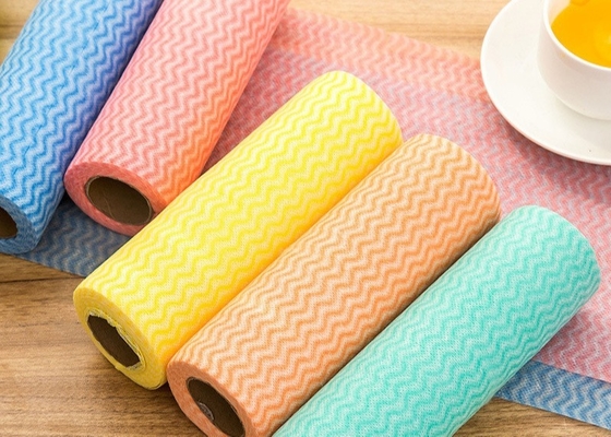 kaufen Gewelltes Korn Spunlace-Vliesstoff-Gewebe umweltfreundlich für Handabwischen online manufacture