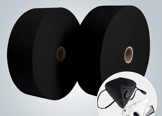 kaufen Schwarzes nichtgewebtes Gewebe 30GSM Meltblown für schwarze Gesichtsmasken N95 KF94 online manufacture